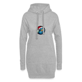 Pfau Vogel Weihnachten Christmas - Hoodie-Kleid - Grau meliert - Vorne