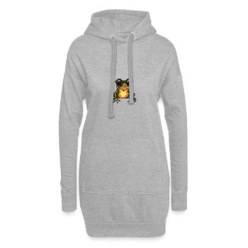 Frosch Lustig Cool - Hoodie-Kleid - Grau meliert - Vorne