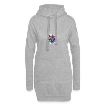 Bulle Wappen Porträt Tier Taurus Bunt - Hoodie-Kleid - Grau meliert - Vorne
