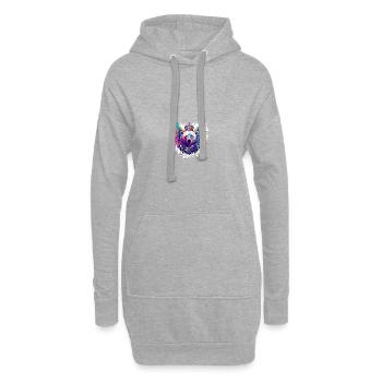 Polar Bear Coat of Arms Portrait Animal Polar Bear Colorful - Hoodie Dress - heather grey - Front