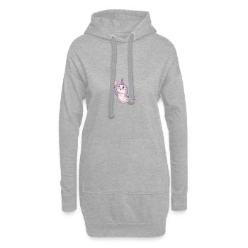 Robbe Tier Geburtstag Comic - Hoodie-Kleid - Grau meliert - Vorne