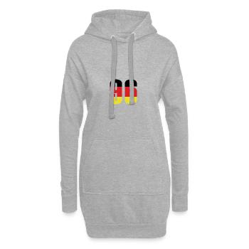 Maillot 96 Numéro Allemagne - Sweat-shirt à capuche long Femme - gris chiné - Devant