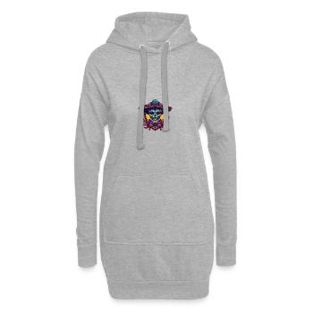 Mexikaner Totenkopf Sombrero - Hoodie-Kleid - Grau meliert - Vorne