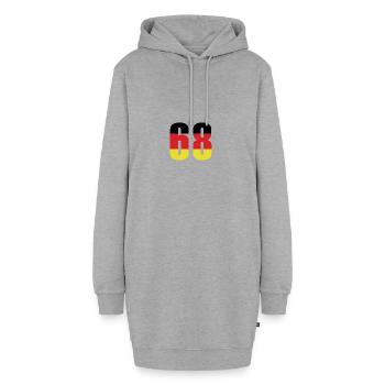 Maillot 68 Numéro Allemagne - Sweat-shirt à capuche long Femme - gris chiné - Devant
