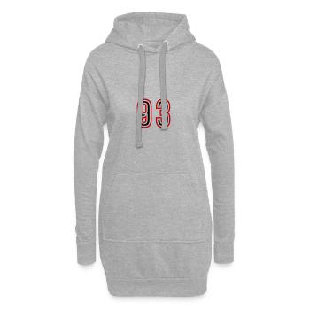 93 Nombre d’années Jersey - Sweat-shirt à capuche long Femme - gris chiné - Devant