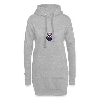 Chauve-souris Noël mignon - Sweat-shirt à capuche long Femme - gris chiné - Devant
