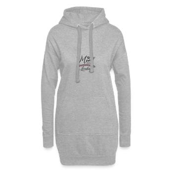 Mama 2025 Loading Mom Spruch - Hoodie-Kleid - Grau meliert - Vorne