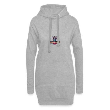 Barcelone 2024 Âne de fête - Sweat-shirt à capuche long Femme - gris chiné - Devant