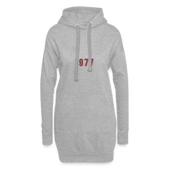 1977 Jahr Zahl - Hoodie-Kleid - Grau meliert - Vorne