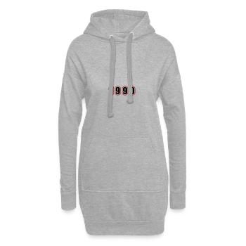 1990 Année Anniversaire - Sweat-shirt à capuche long Femme - gris chiné - Devant