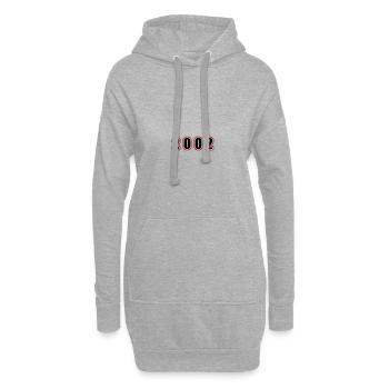 2002 Année Anniversaire - Sweat-shirt à capuche long Femme - gris chiné - Devant