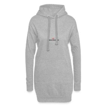 Cœur de fête de poule - Sweat-shirt à capuche long Femme - gris chiné - Devant