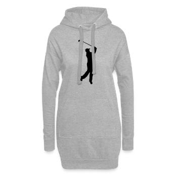 golfer - Hoodie-Kleid - Grau meliert - Vorne
