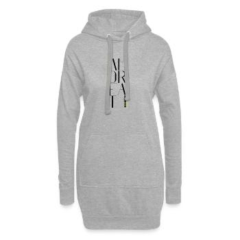 Cupid Fati - Aimez votre destin - Nietzsche - Sweat-shirt à capuche long Femme - gris chiné - Devant