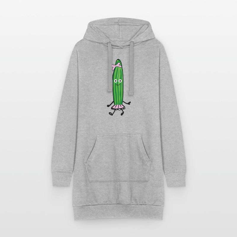 Concombre, Robe, Concombre, Concombre, Concombre, Concombre, Bow Sweat-shirt à capuche long Femme