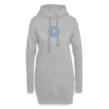 Élégant logo floral en céramique - Lettre G - Sweat-shirt à capuche long Femme - gris chiné - Devant