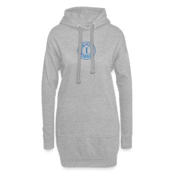 Élégant logo floral en céramique - Lettre I - Sweat-shirt à capuche long Femme - gris chiné - Devant