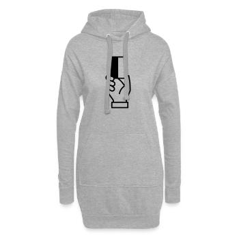 Schiedsrichter Karte Platzverweis Vektor - Hoodie-Kleid - Grau meliert - Vorne
