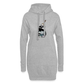  Magischer Hirsch Vor Bergsee In Winterlicher - Hoodie-Kleid - Grau meliert - Vorne