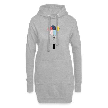 1. 1 Jahr. 1. JUBILÄUM. 1-JAHRESJUBILÄUM. - Hoodie-Kleid - Grau meliert - Vorne