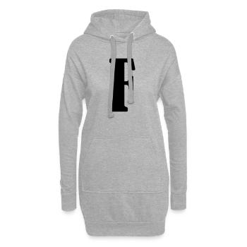 F - Hoodie-Kleid - Grau meliert - Vorne