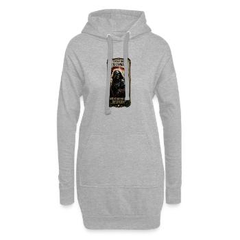 Sogar der Sensenmann drückt bei mir auf Respawn - Hoodie-Kleid - Grau meliert - Vorne