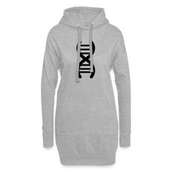Genetik - Hoodie-Kleid - Grau meliert - Vorne