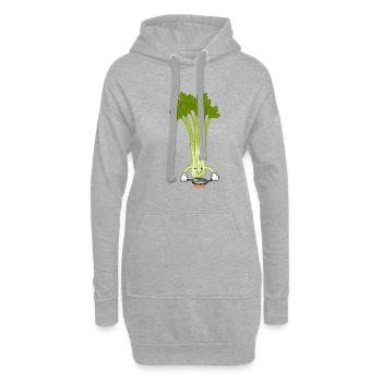Celery Chef Cooking Cute Celery Vegetables - Hoodie Dress - heather grey - Front