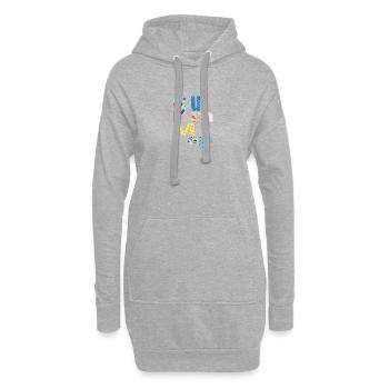 Été / Sommer - Sweat-shirt à capuche long Femme - gris chiné - Devant