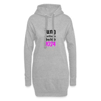 Junggesellinnenabschied 2024 Junggesellin - Hoodie-Kleid - Grau meliert - Vorne
