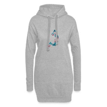 Basket-ball - Sweat-shirt à capuche long Femme - gris chiné - Devant