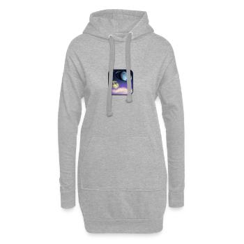 2 planètes - Sweat-shirt à capuche long Femme - gris chiné - Devant