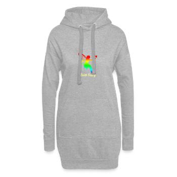 Zahnarzt Zahnarzthelferin Zahnfee I Geschenk - Hoodie-Kleid - Grau meliert - Vorne