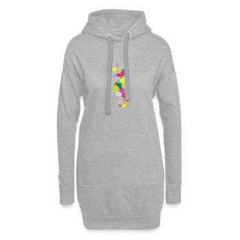 Sea Horse - Sweat-shirt à capuche long Femme - gris chiné - Devant