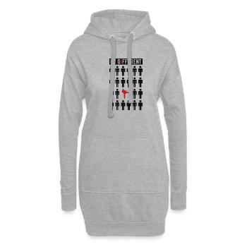 Karate Saying for Karateka & Martial Artist Kick - Hoodie Dress - heather grey - Front