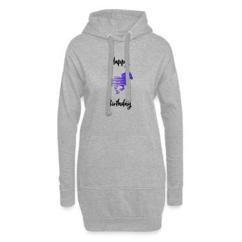 50. 50 ANS. 50e ANNIVERSAIRE. ANNIVERSAIRE 50 ANS. - Sweat-shirt à capuche long Femme - gris chiné - Devant