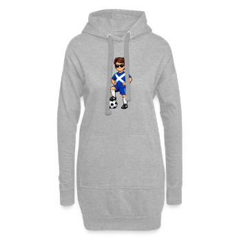 Soccer Boy Scotland Fan Drapeau écossais - Sweat-shirt à capuche long Femme - gris chiné - Devant