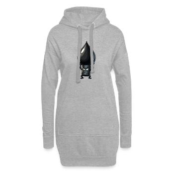 Figure de héros Oil Drop - Sweat-shirt à capuche long Femme - gris chiné - Devant