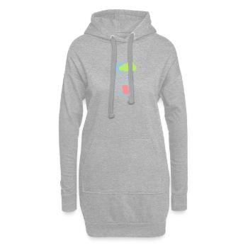 Gummistiefel - Hoodie-Kleid - Grau meliert - Vorne
