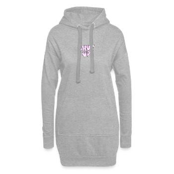 Halte den Mund, halt den Rand, Halt die Klappe - Hoodie-Kleid - Grau meliert - Vorne