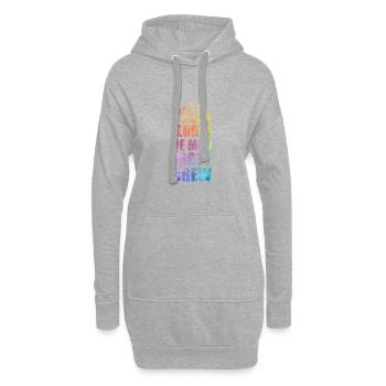 Lloret De Mar Party Crew Dire - Sweat-shirt à capuche long Femme - gris chiné - Devant