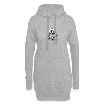 Kleines sitzendes Tier: Zeichentrickfilm - Hoodie-Kleid - Grau meliert - Vorne