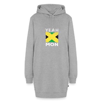 Drapeau de la Jamaïque - Sweat-shirt à capuche long Femme - gris chiné - Devant