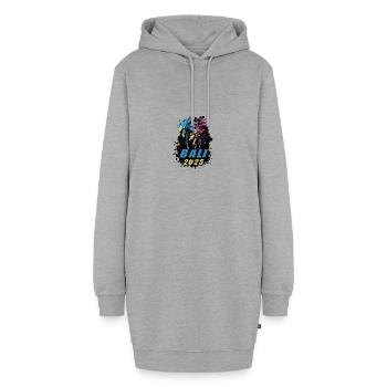 Bali 2025 Urlaub Palmen Bunt - Hoodie-Kleid - Grau meliert - Vorne