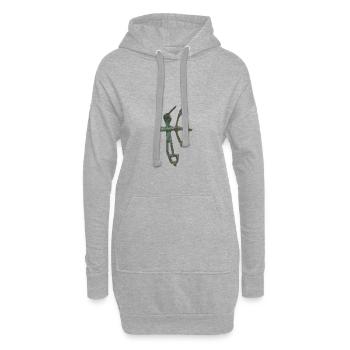 Nuraghi Sardegna - Hoodie-Kleid - Grau meliert - Vorne