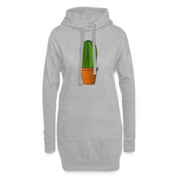 cactus kaktus kakteen cacti mexico mexiko56 - Hoodie-Kleid - Grau meliert - Vorne