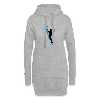 Bergsteiger - Hoodie-Kleid - Grau meliert - Vorne