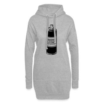 Street art maker flex - Sweat-shirt à capuche long Femme - gris chiné - Devant
