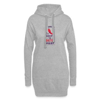 ONE CHILI a day keeps the doctor away - Hoodie-Kleid - Grau meliert - Vorne