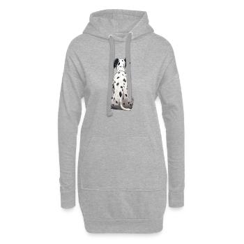 Dalmate - Sweat-shirt à capuche long Femme - gris chiné - Devant